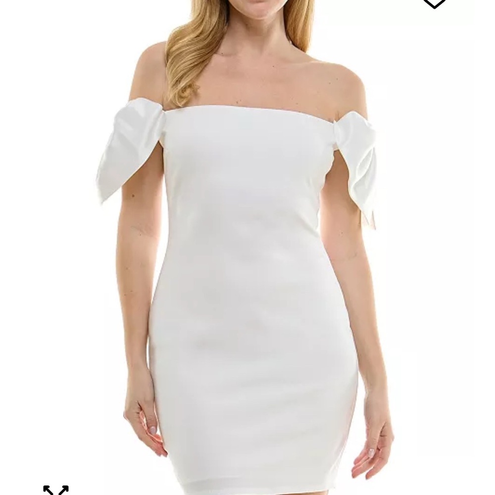 City Studio Strapless White Dress
